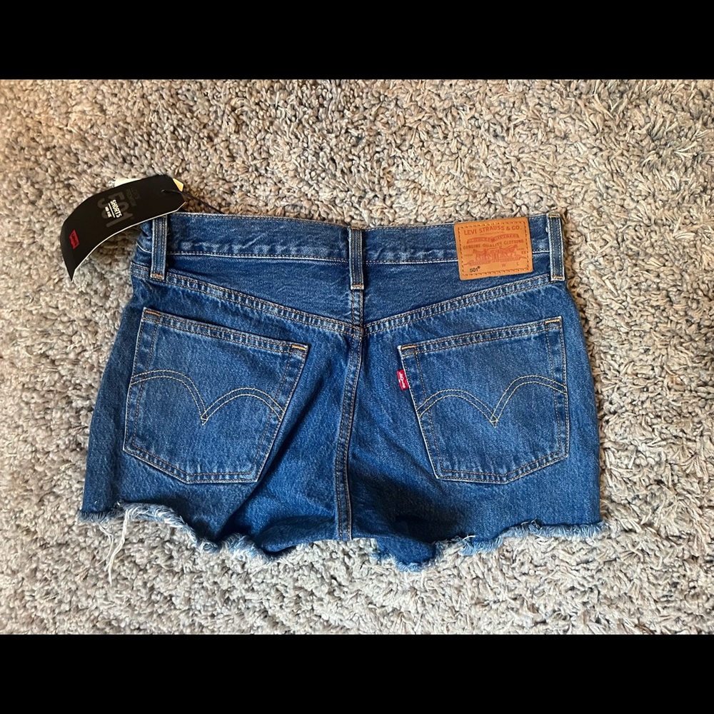 Levi’s 501 Denim Shorts Dark Wash